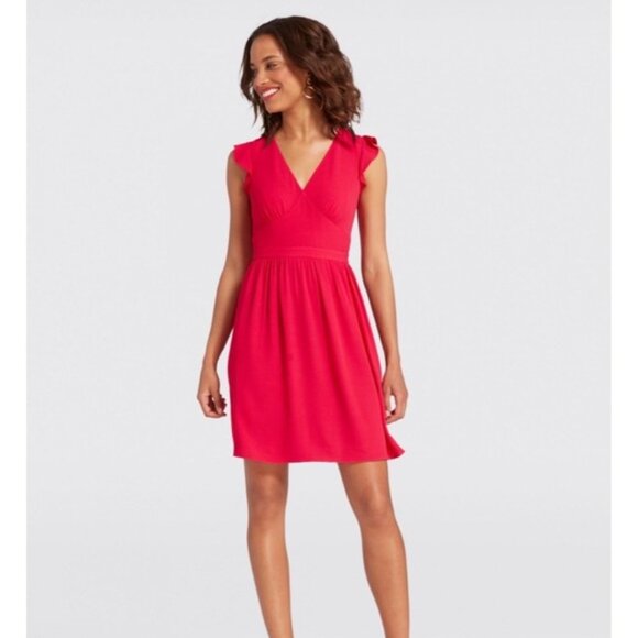 Draper James Dresses & Skirts - Draper James Flutter Sleeve Mini Party Dress Fuschia Pink Size 4